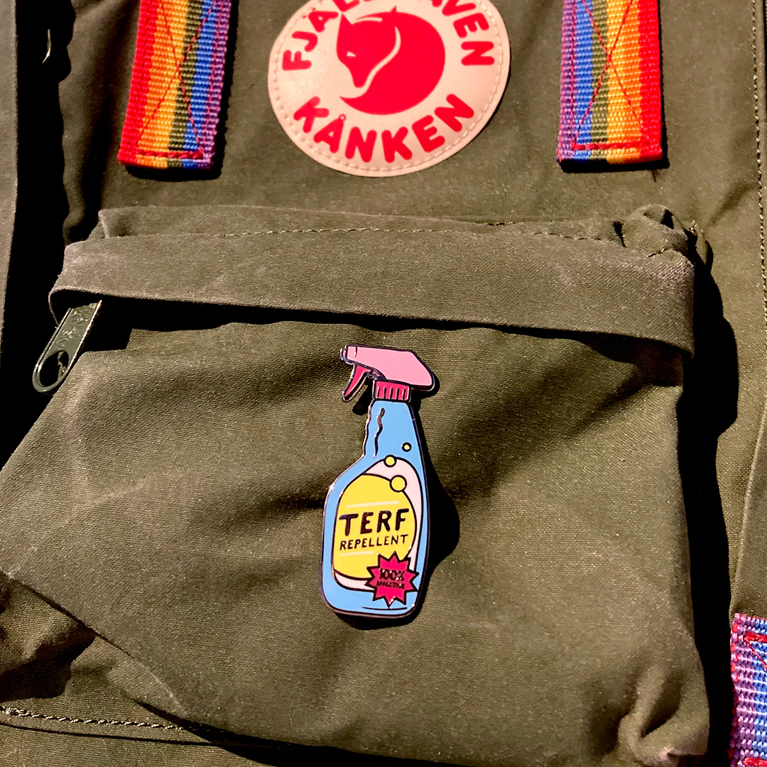 TERF Repellent Enamel Pin - Image 4