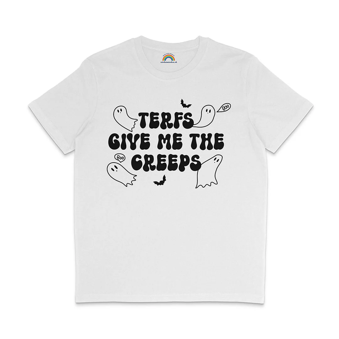 TERFs Give Me The Creeps Halloween Pride Shirt - Image 2