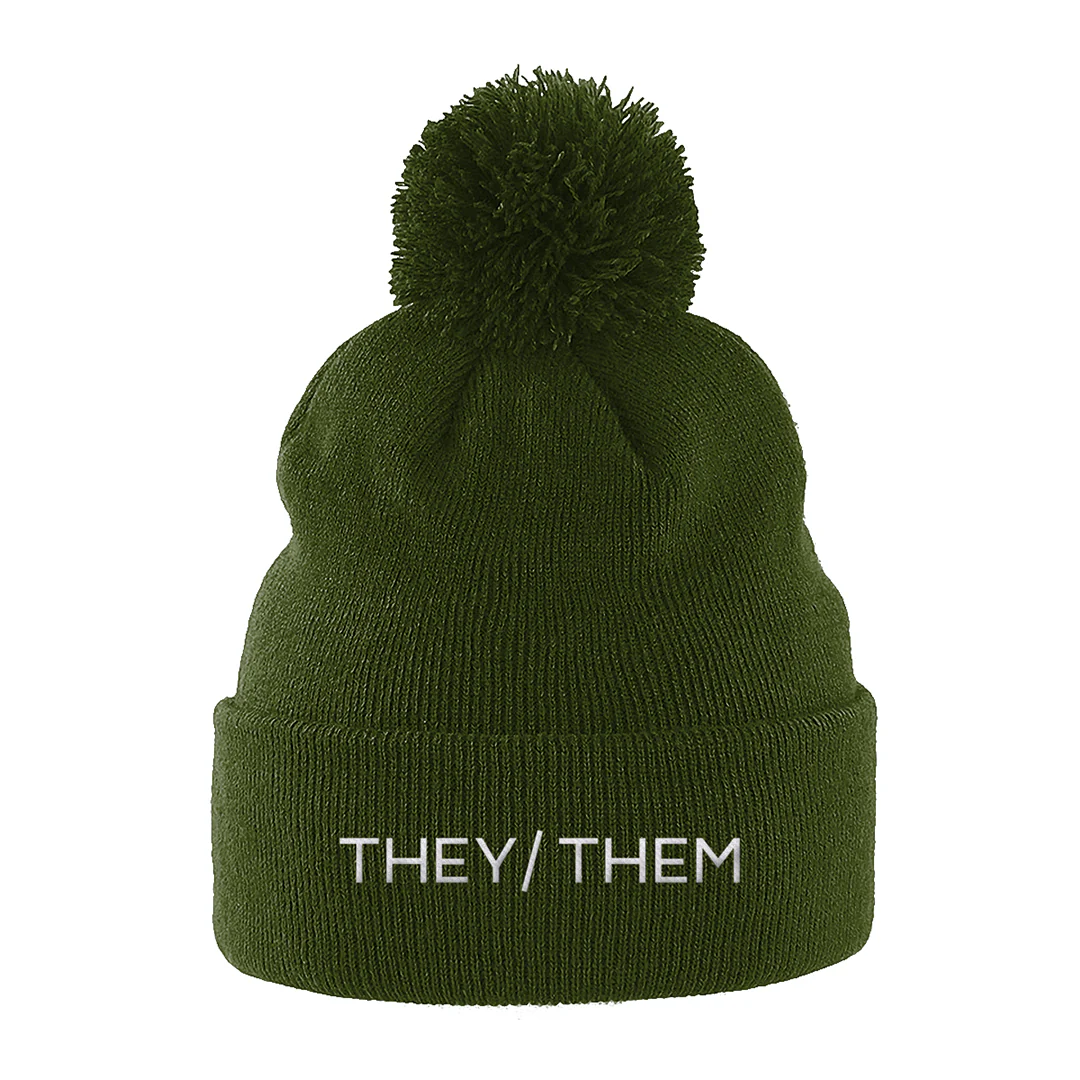 They/Them Pronouns Beanie Hat - Image 5