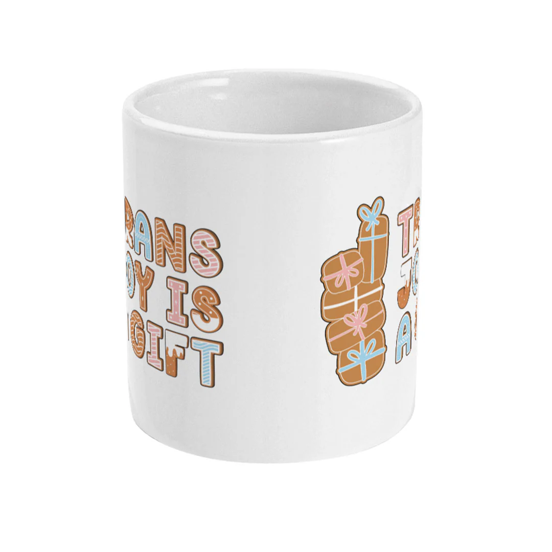 Trans Joy Is A Gift Christmas Coffee Mug - Image 2