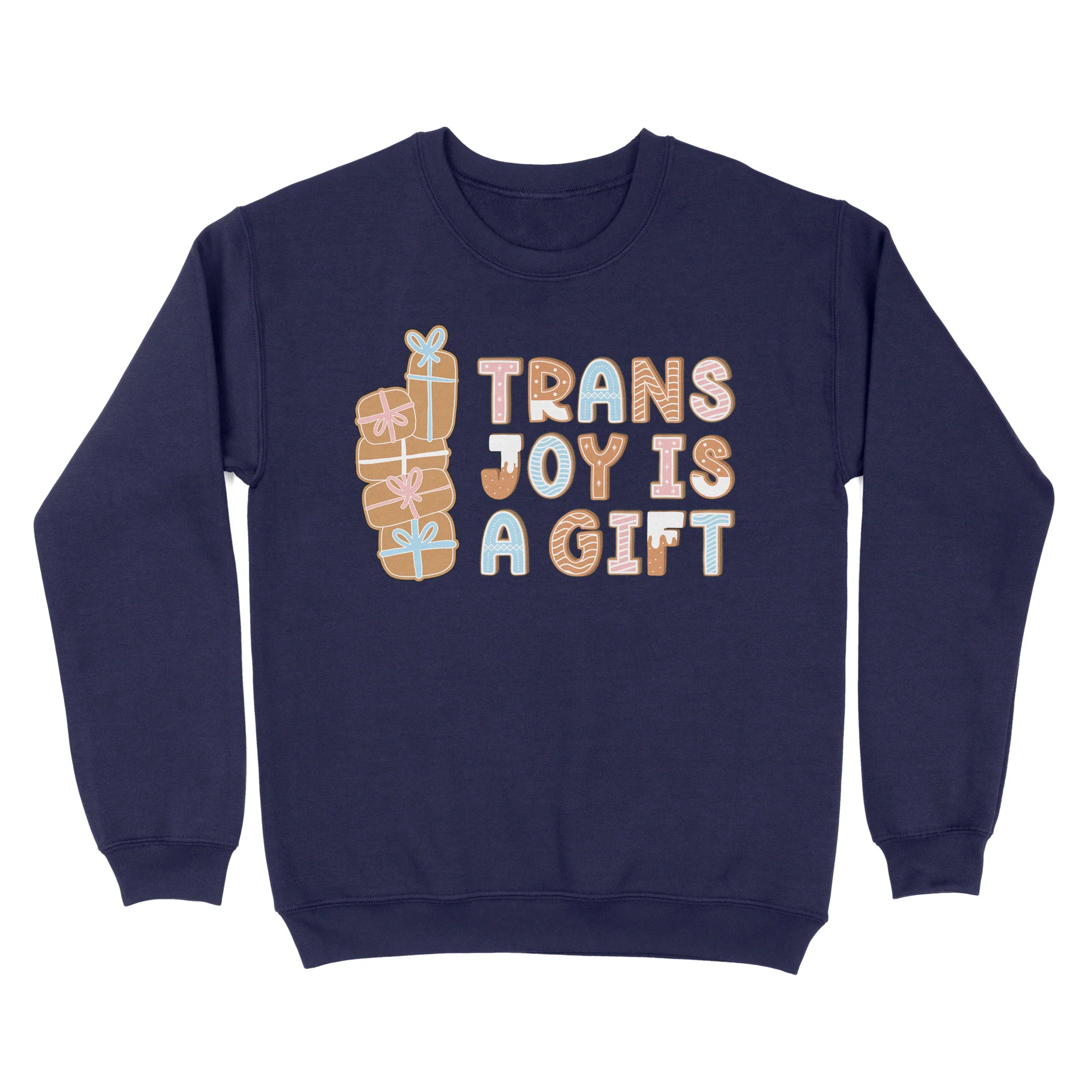 Trans Joy Is A Gift Christmas Jumper - Image 2