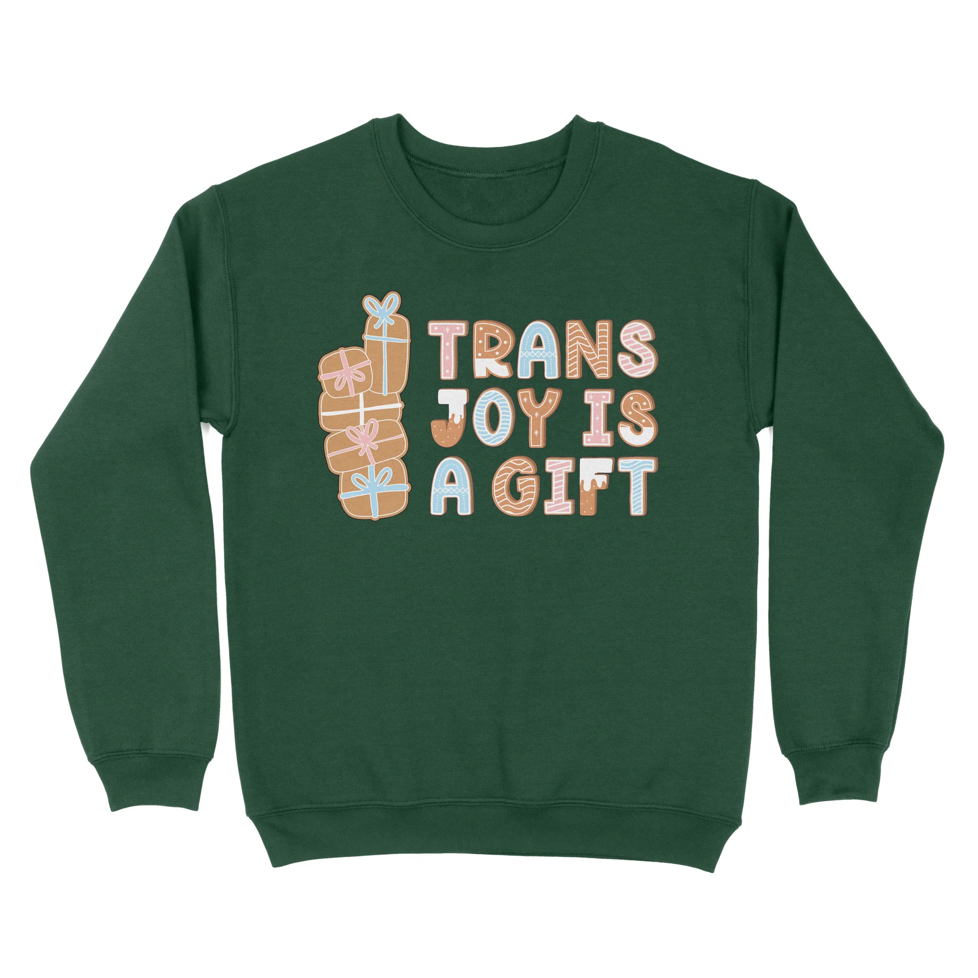 Trans Joy Is A Gift Christmas Jumper - Image 3