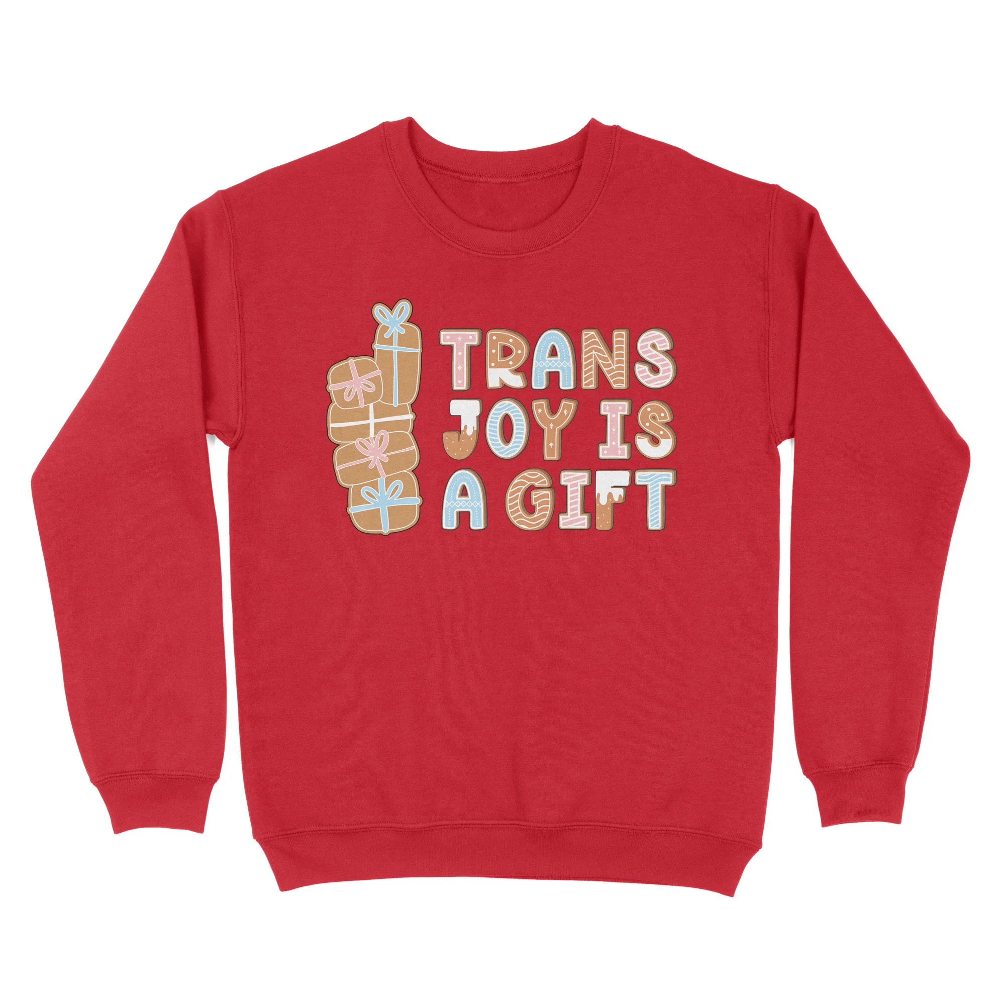 Trans Joy Is A Gift Christmas Jumper - Image 4