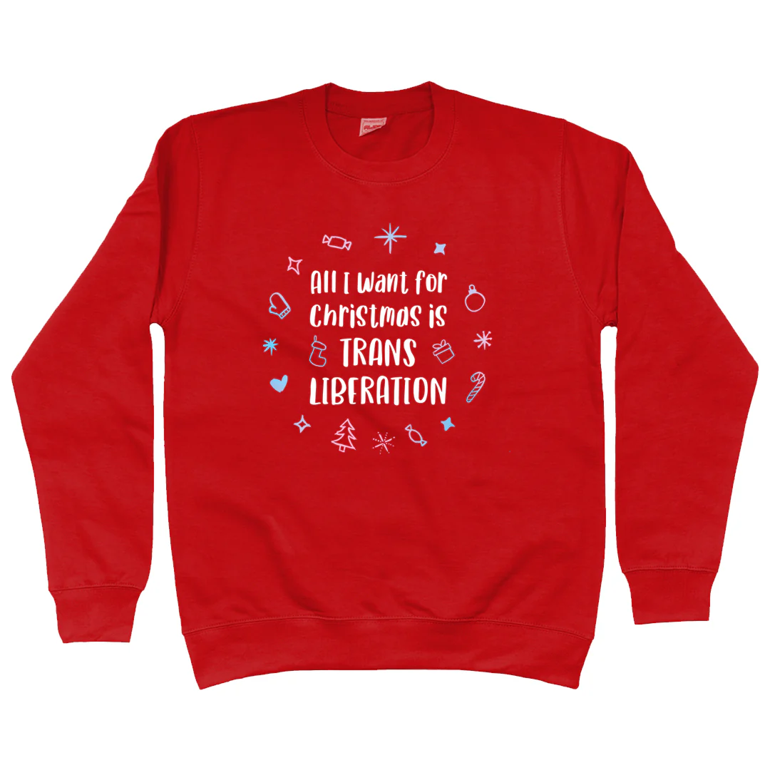 Trans Liberation Christmas Jumper - Image 2