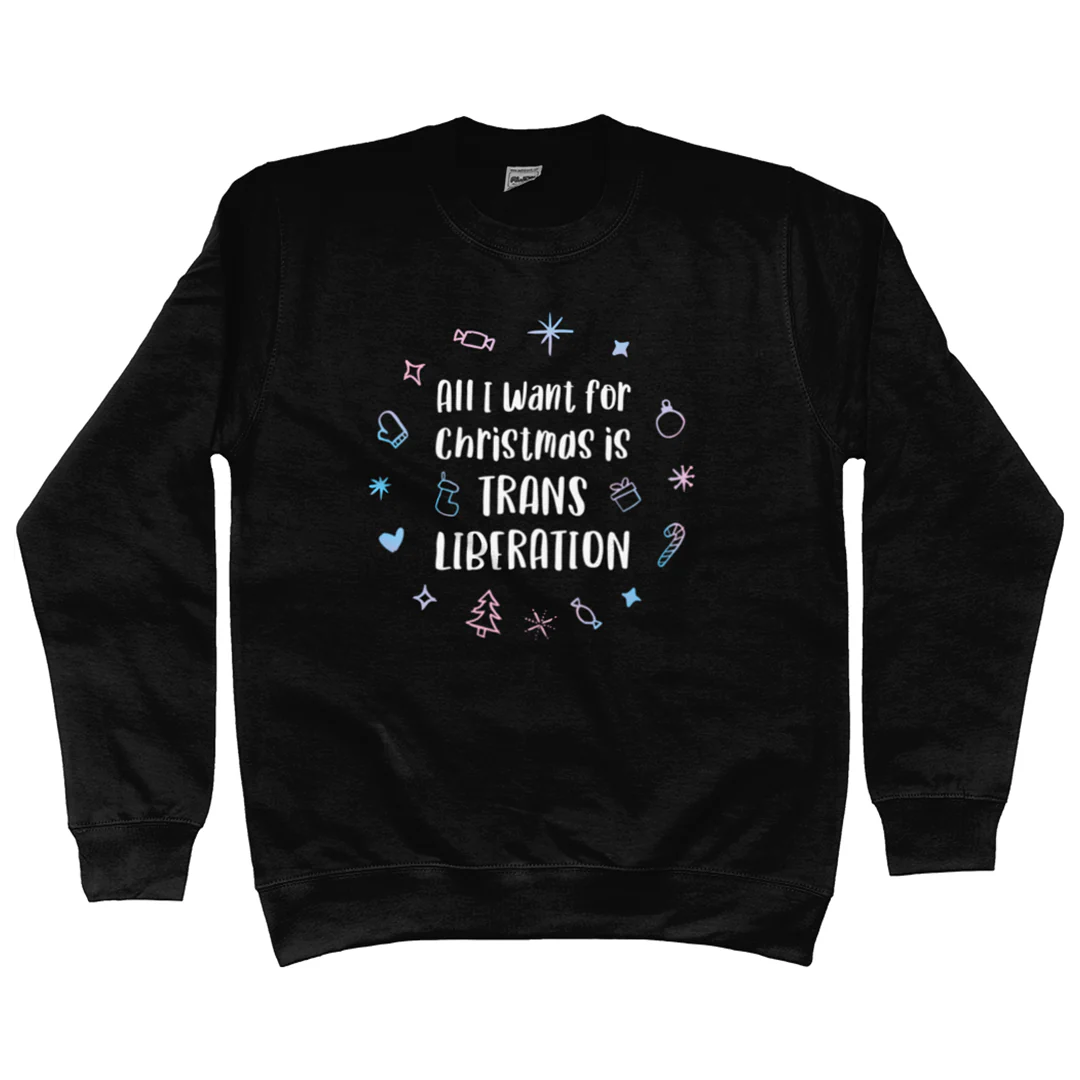 Trans Liberation Christmas Jumper - Image 3