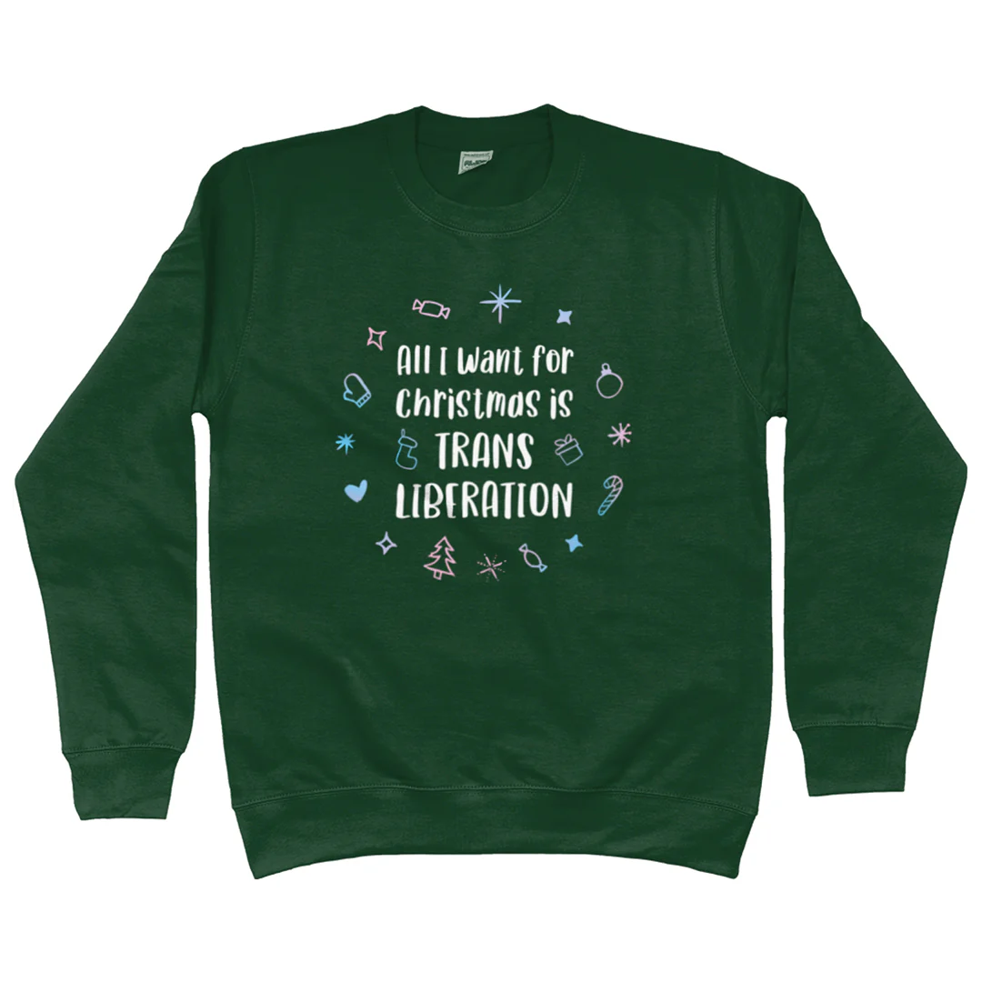 Trans Liberation Christmas Jumper - Image 4