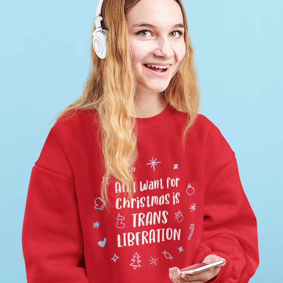 Trans Liberation Christmas Jumper - Image 5