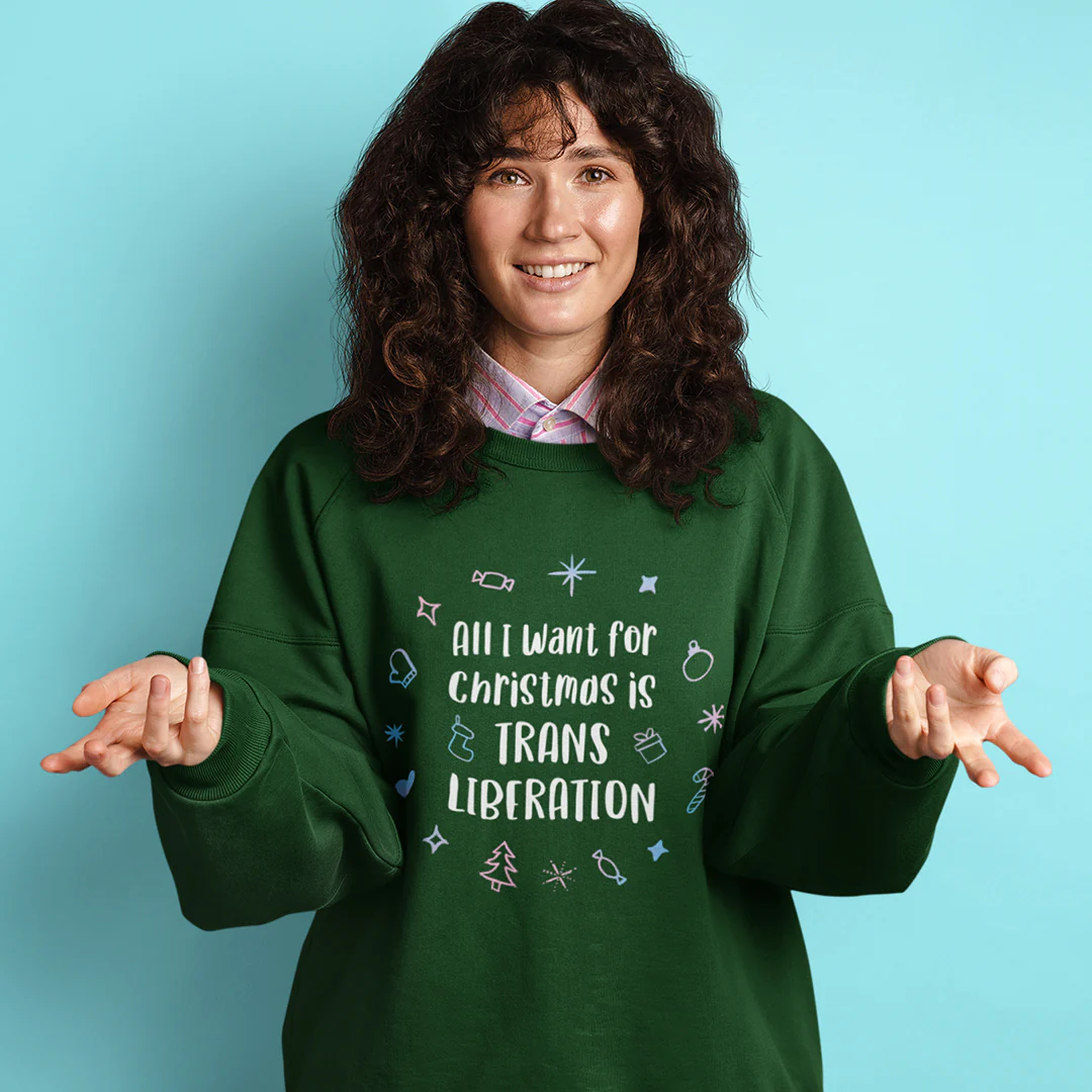 Trans Liberation Christmas Jumper - Image 6