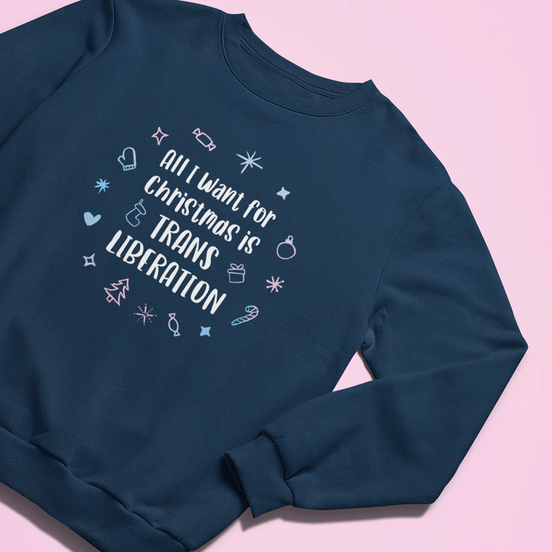 Trans Liberation Christmas Jumper - Image 7