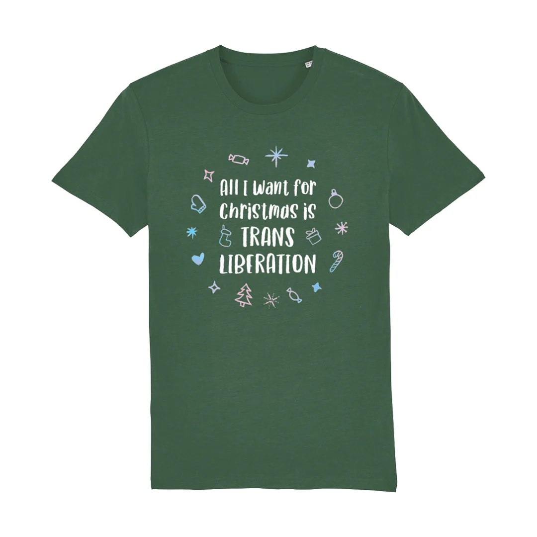 Trans Liberation Christmas T Shirt - Image 3