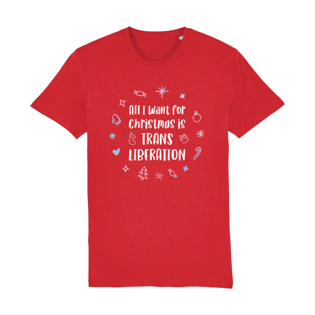 Trans Liberation Christmas T Shirt - Image 4