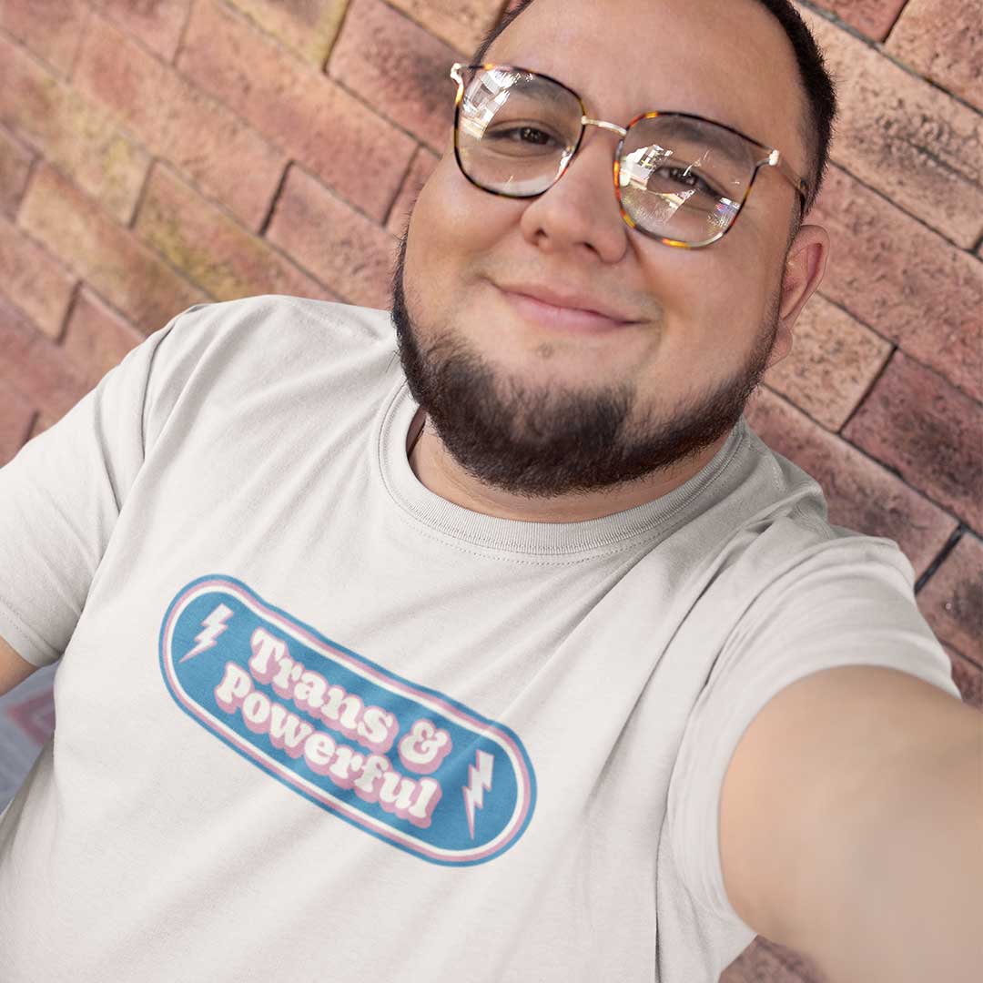 Trans & Powerful Retro Pride Shirt - Image 2