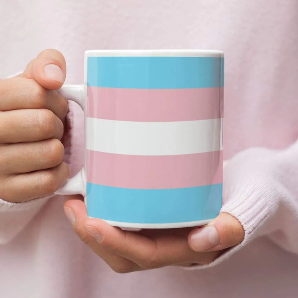 Transgender Pride Flag Coffee Mug - Image 4