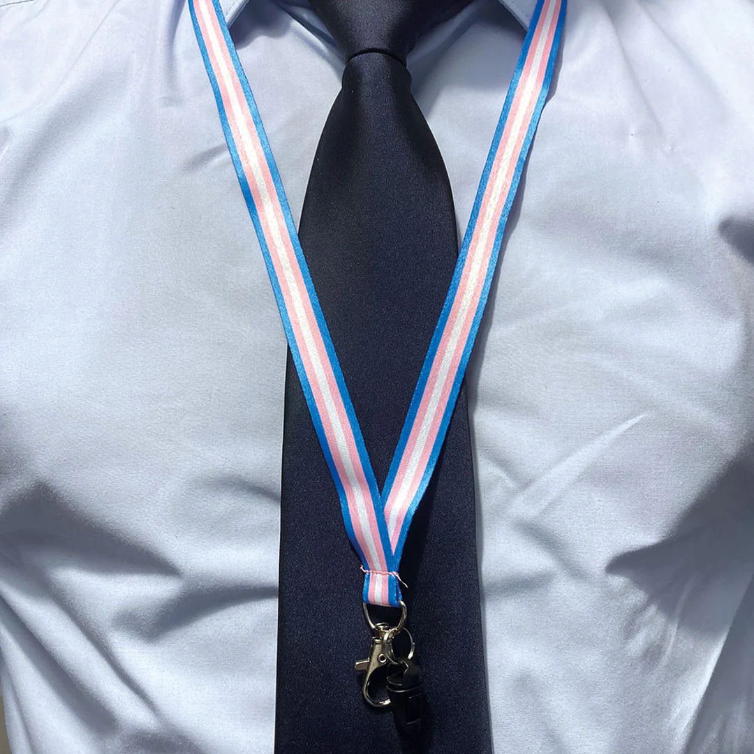 Transgender Pride Flag Lanyard - Image 4