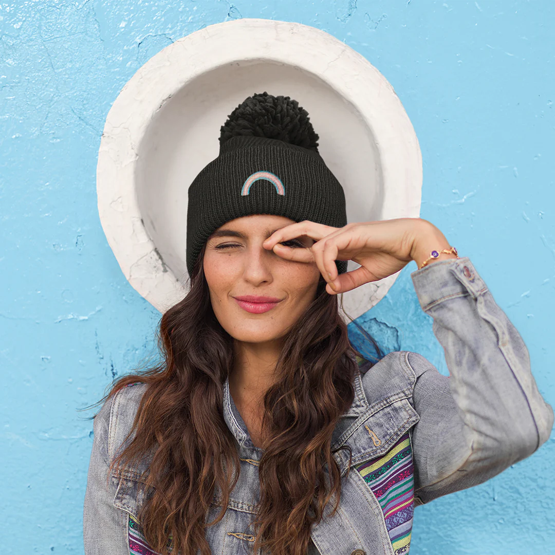 Transgender Rainbow Beanie Hat - Image 6