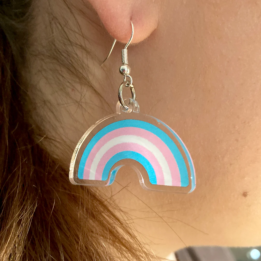 Transgender Rainbow Pride Earrings - Image 2