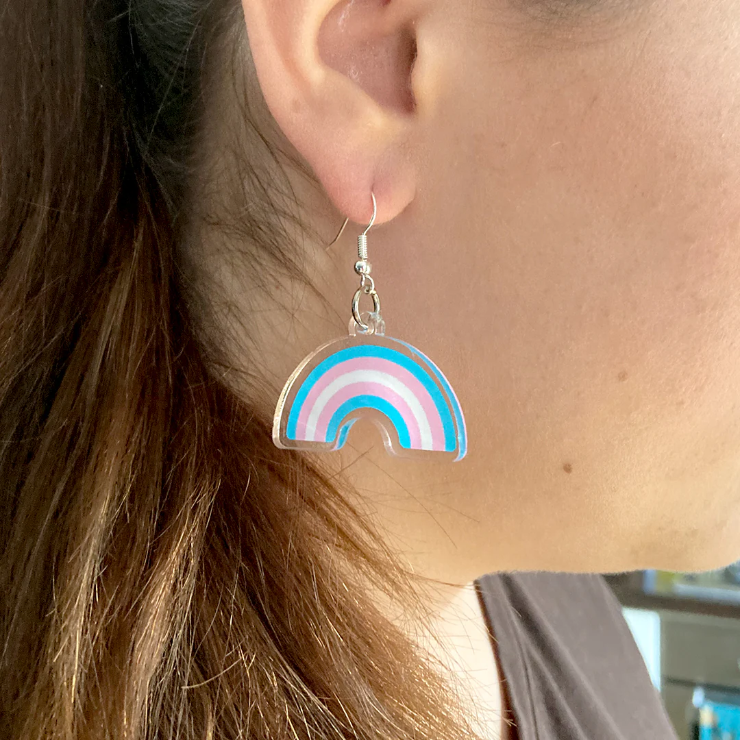 Transgender Rainbow Pride Earrings - Image 4
