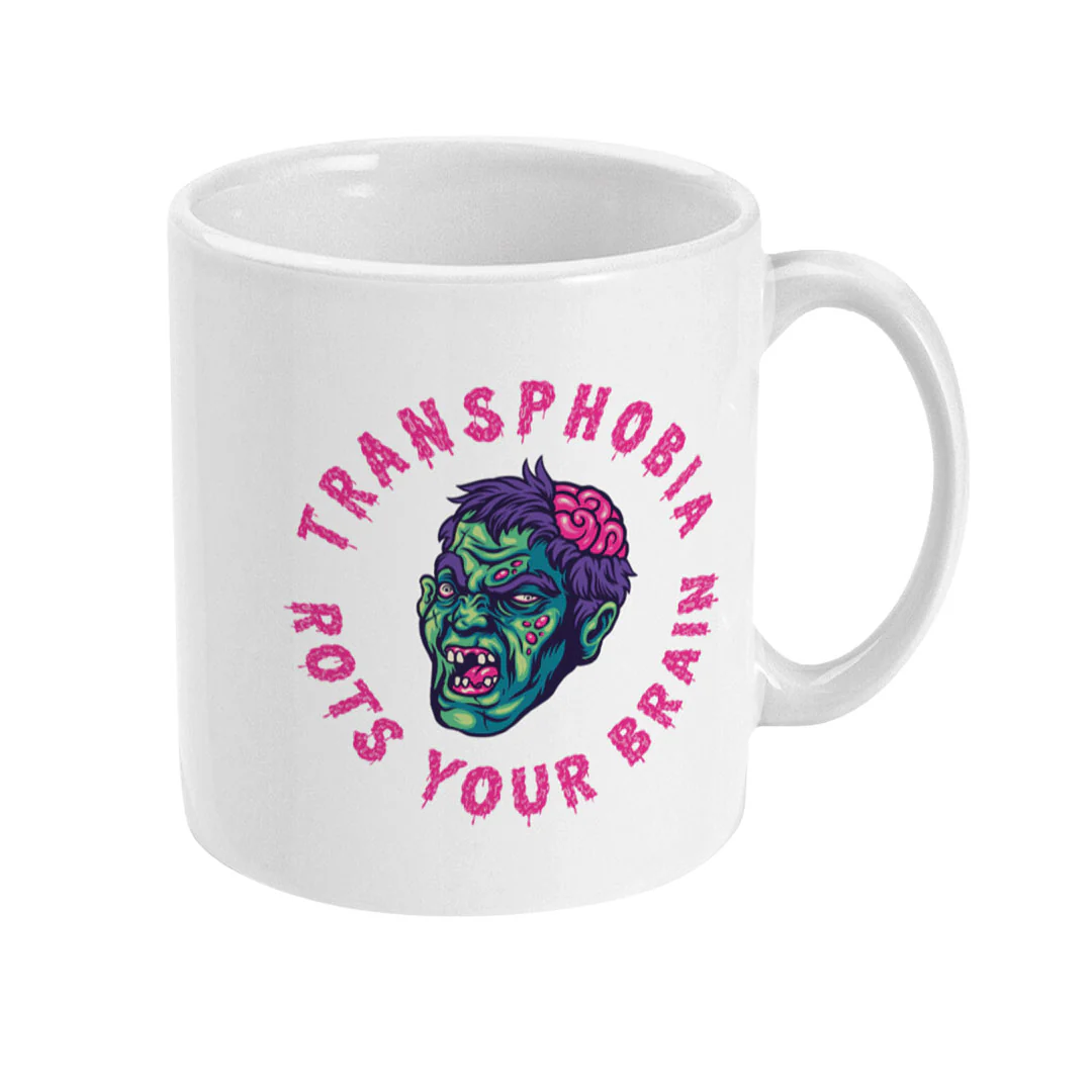 Transphobia Rots Your Brain Coffee Mug - Image 3
