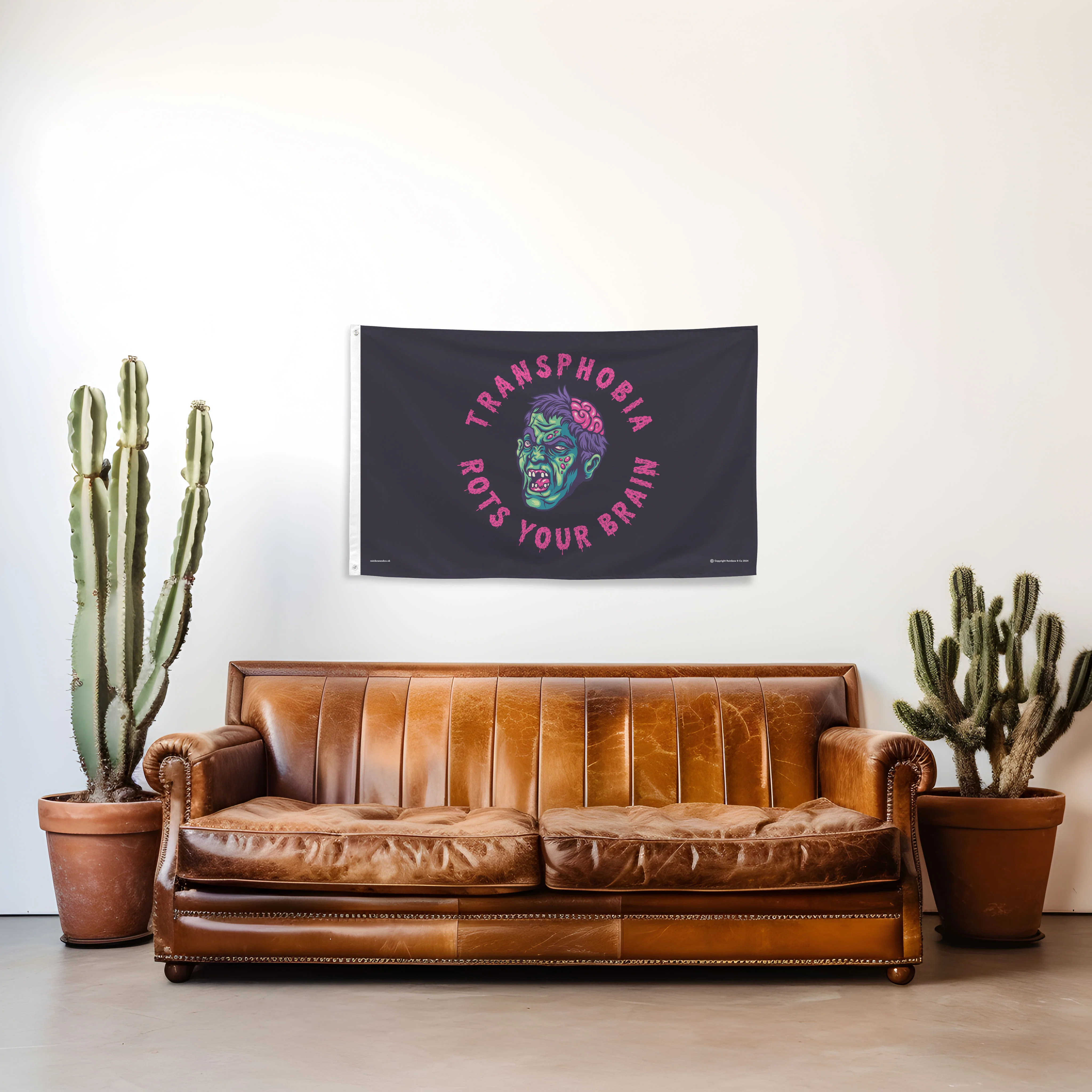 Transphobia Rots Your Brain Flag - 5ft x 3ft - Image 2