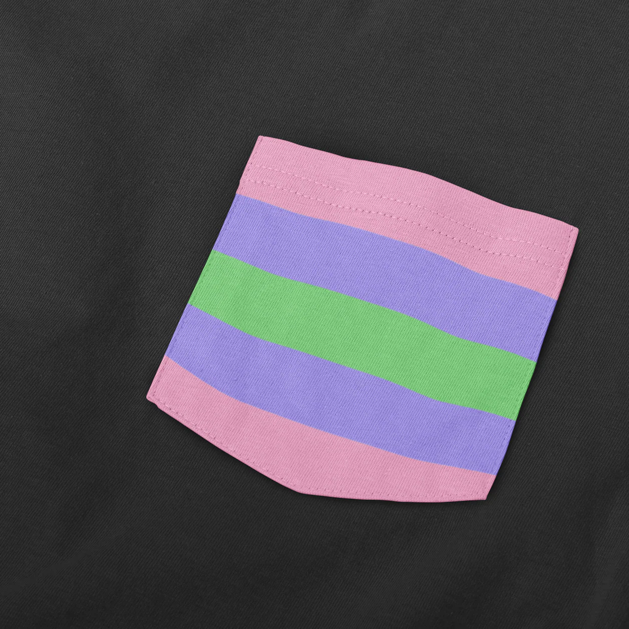 Trigender Pride Flag Pocket T Shirt - Image 2