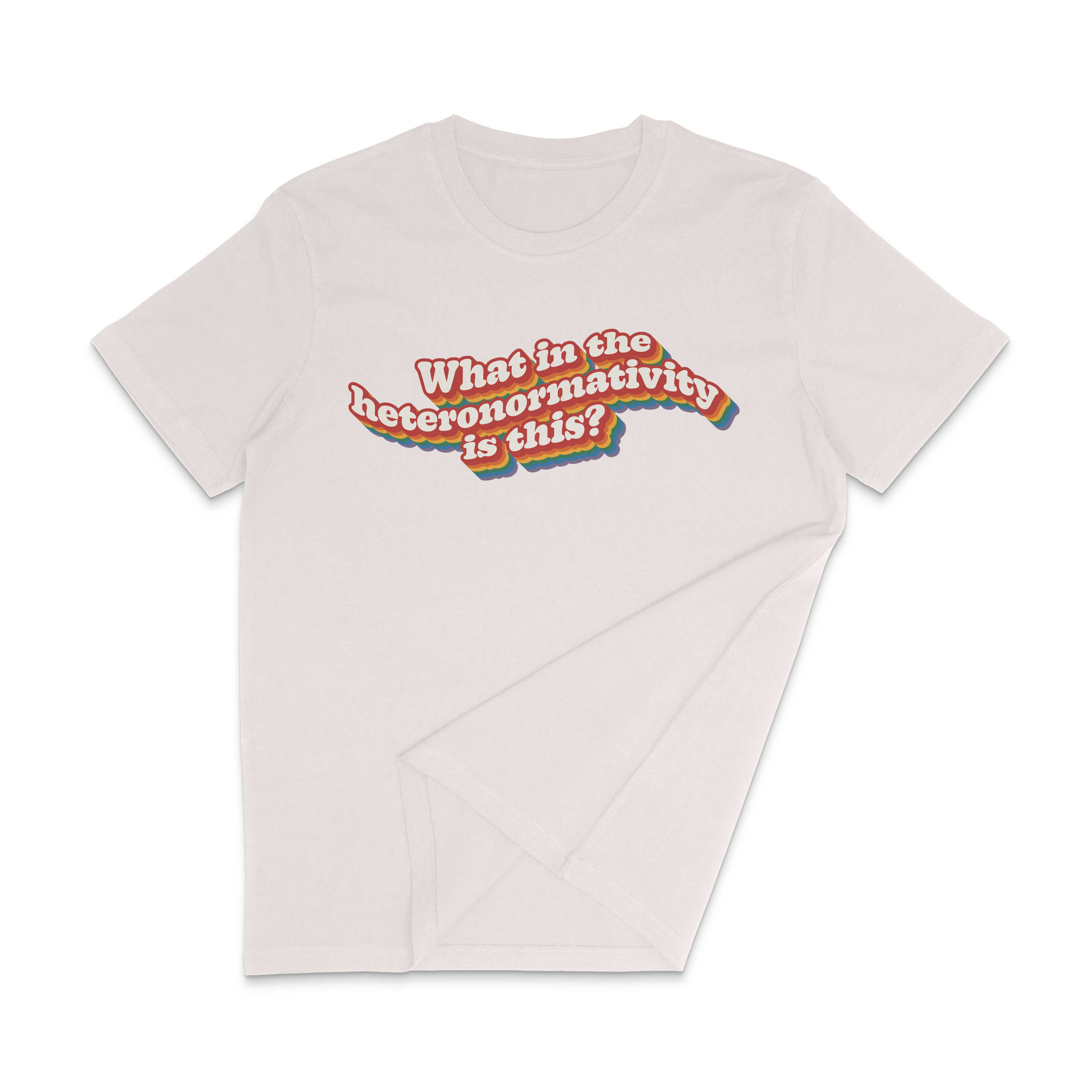 What in the Heteronormativity is This? Retro Pride Shirt - Image 2