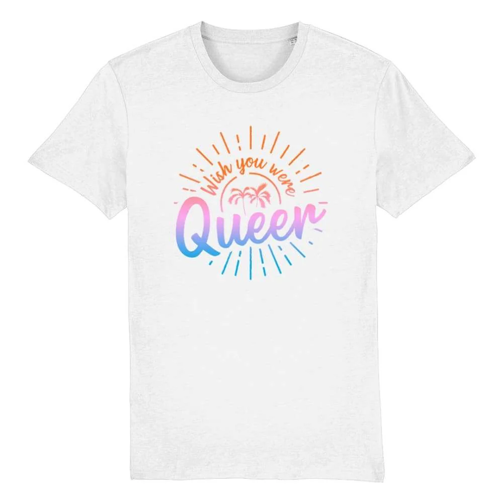 Wish You Were Queer T Shirt - Image 2