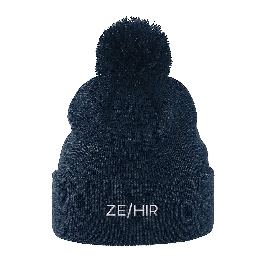Ze/Hir Pronouns Beanie Hat - Image 3