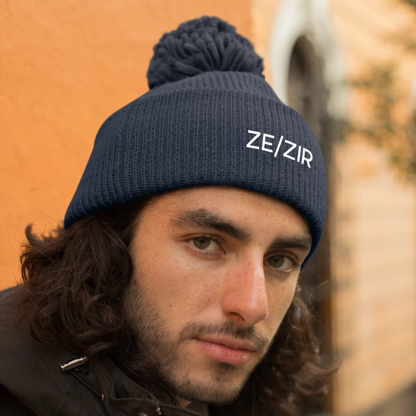 Ze/Zir Pronouns Beanie Hat - Image 6